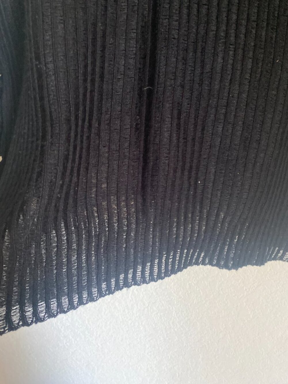 Vintage Black Crochet Open Work Tunic Sweater Rosette Macrame Sleeve Lagenlook - Picture 8 of 12